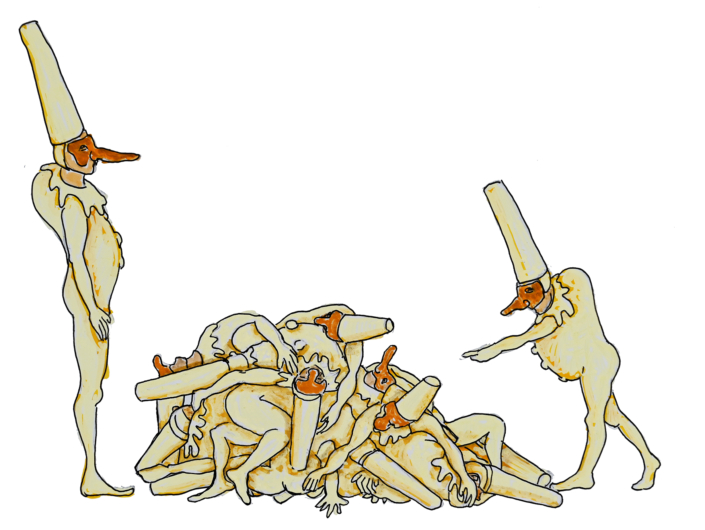 croquis tas de polichinelles